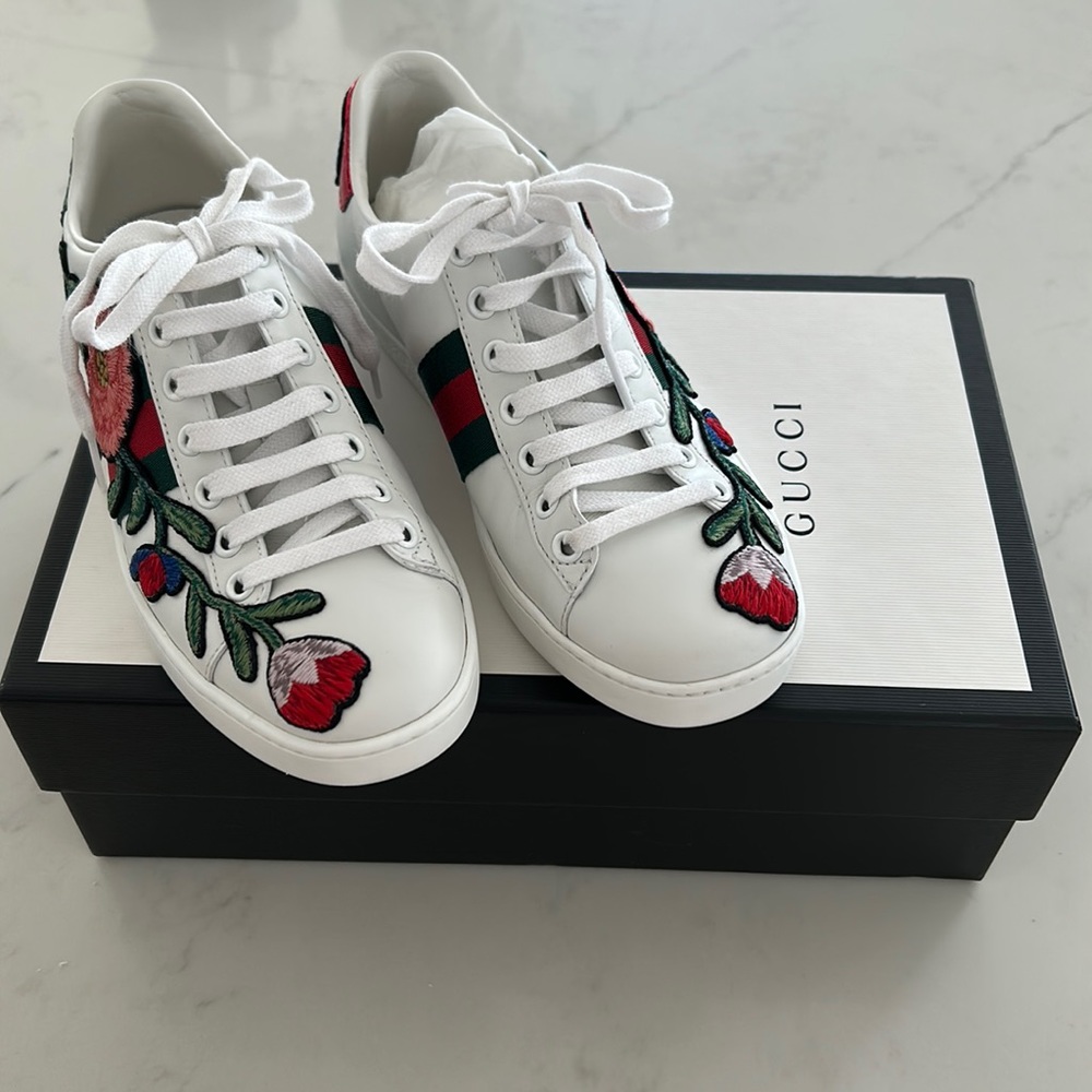 Women's Gucci Ace Embroidered 'Floral' Sneakers